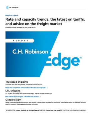 November Edge Report: What’s shaping freight now