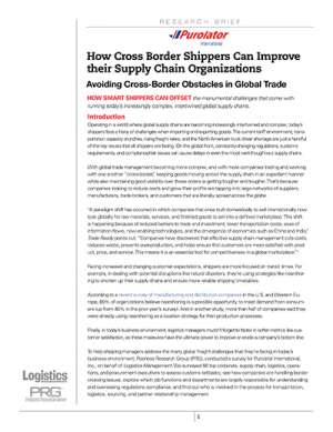 New Research: How Cross Border Shippers Can Improve their Supply Chain Organizations