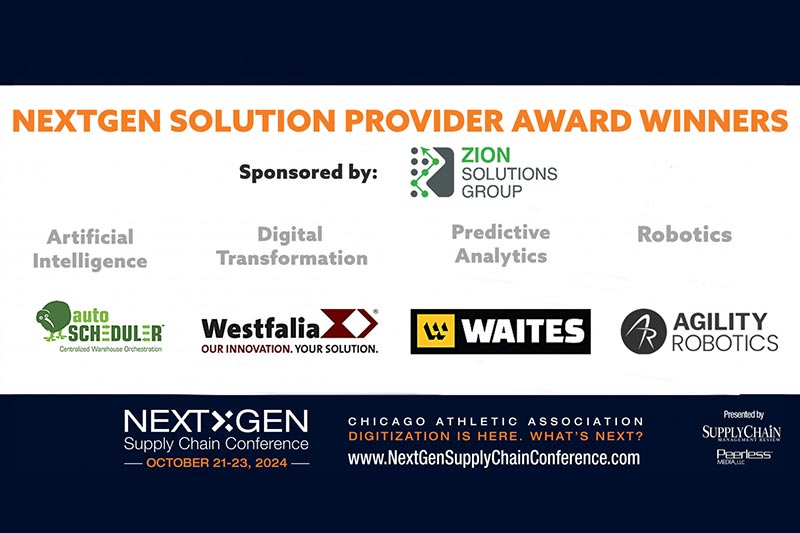 NextGen Supply Chain Conference announces Solution Provider Award winners