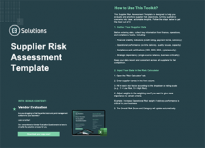 Worried About Supplier Risk? This Template Helps You Stay Ahead