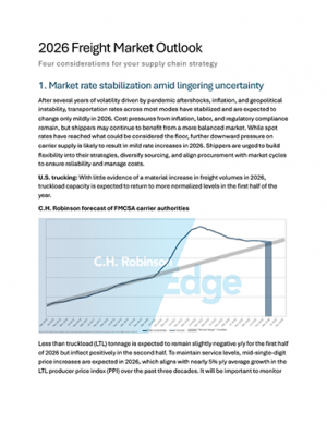 2026 Freight Market Outlook: Key trends & insights